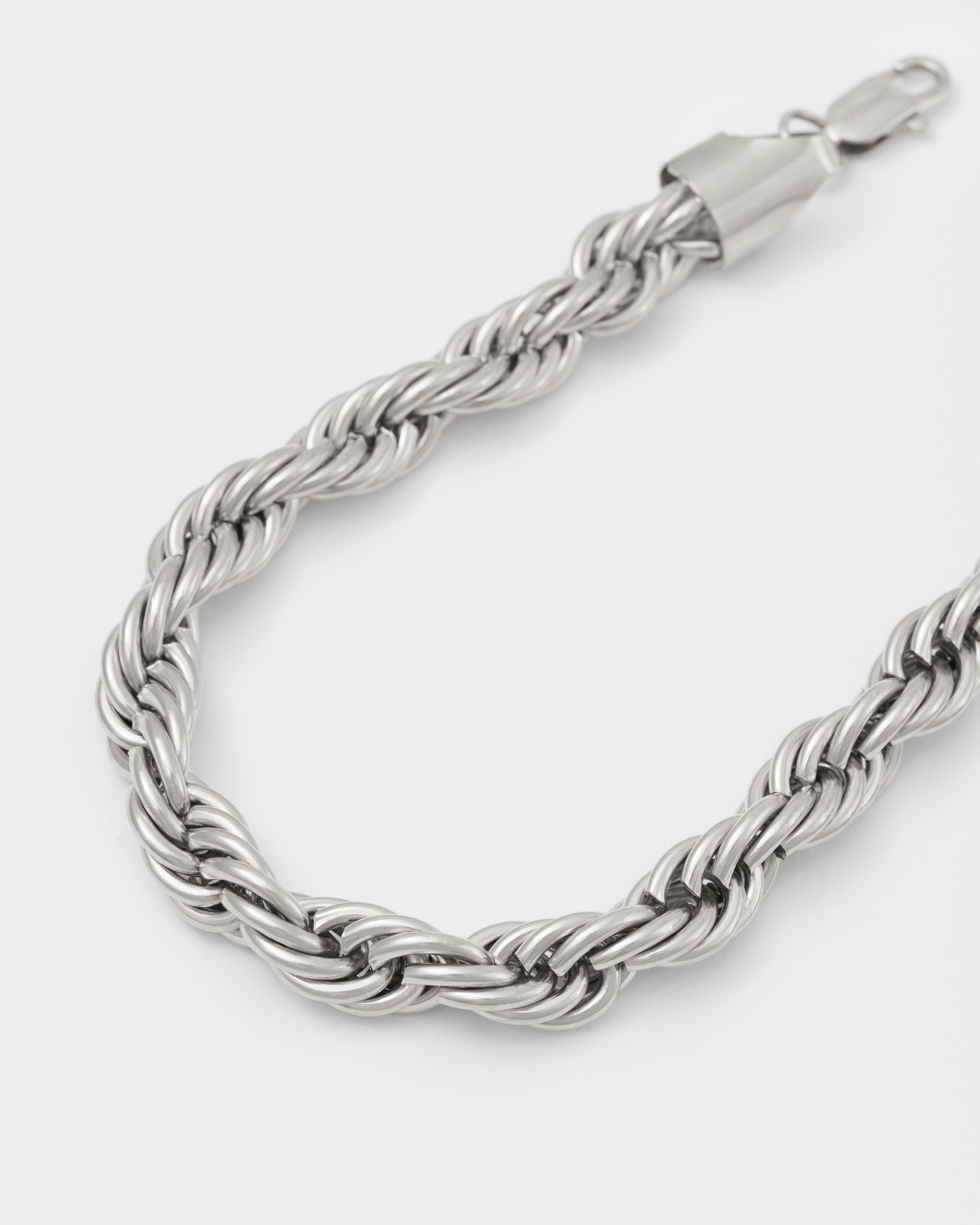 DARKAI 90's Rope-Chain Metal Necklace - Silver