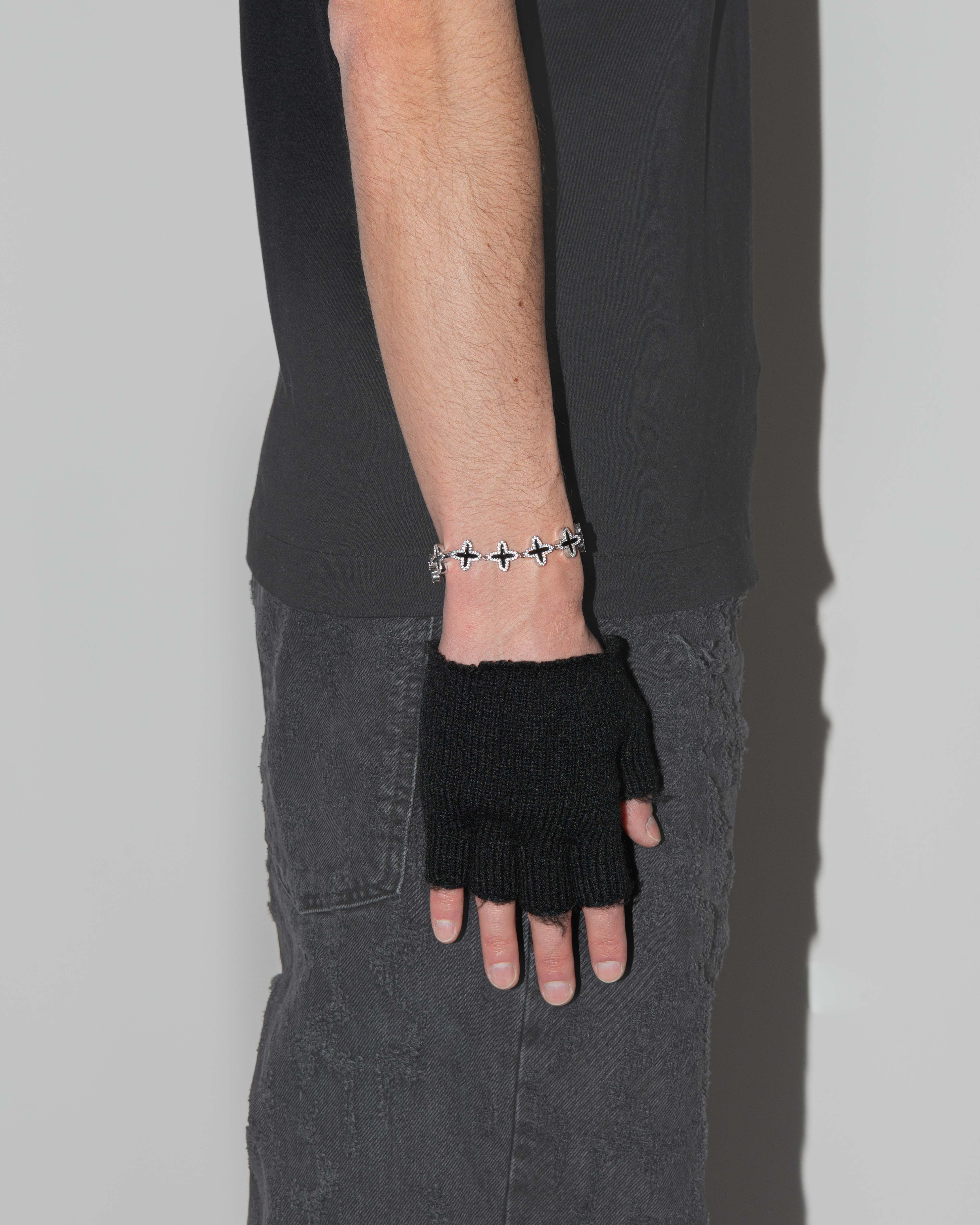 DARKAI Danger rhinestone-embellished bracelet - Black