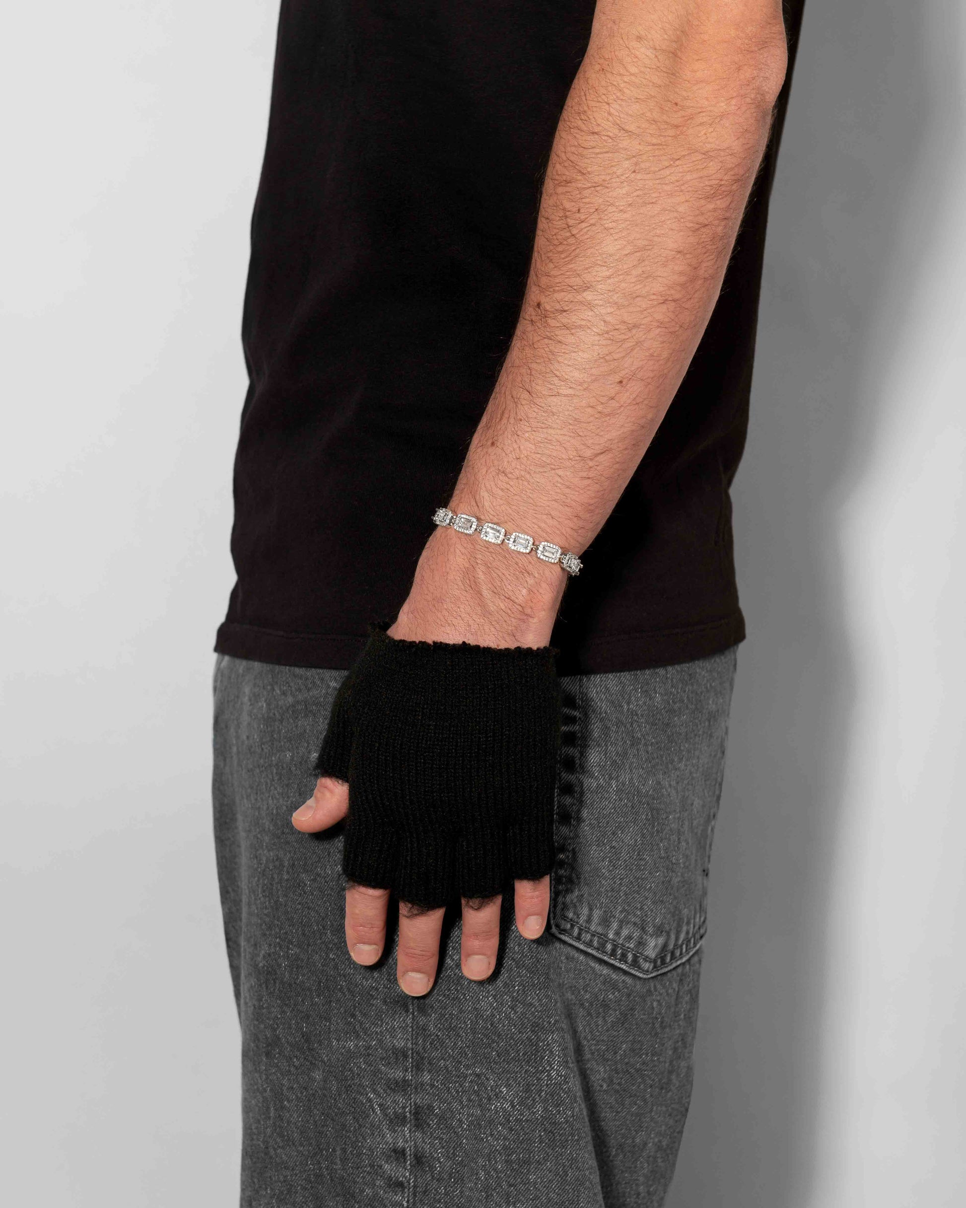 DARKAI tennis baguette bracelet on model